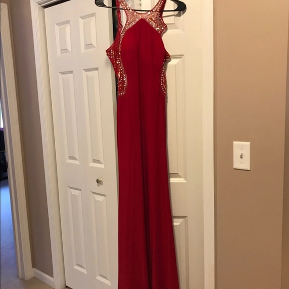 Red formal prom dress - Picture 2 of 5